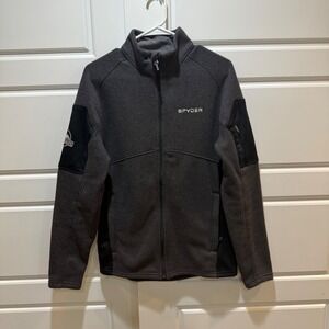 Spyder Fleece Jacket Full Zip Gray Athletic Outdoors Coat‎ S